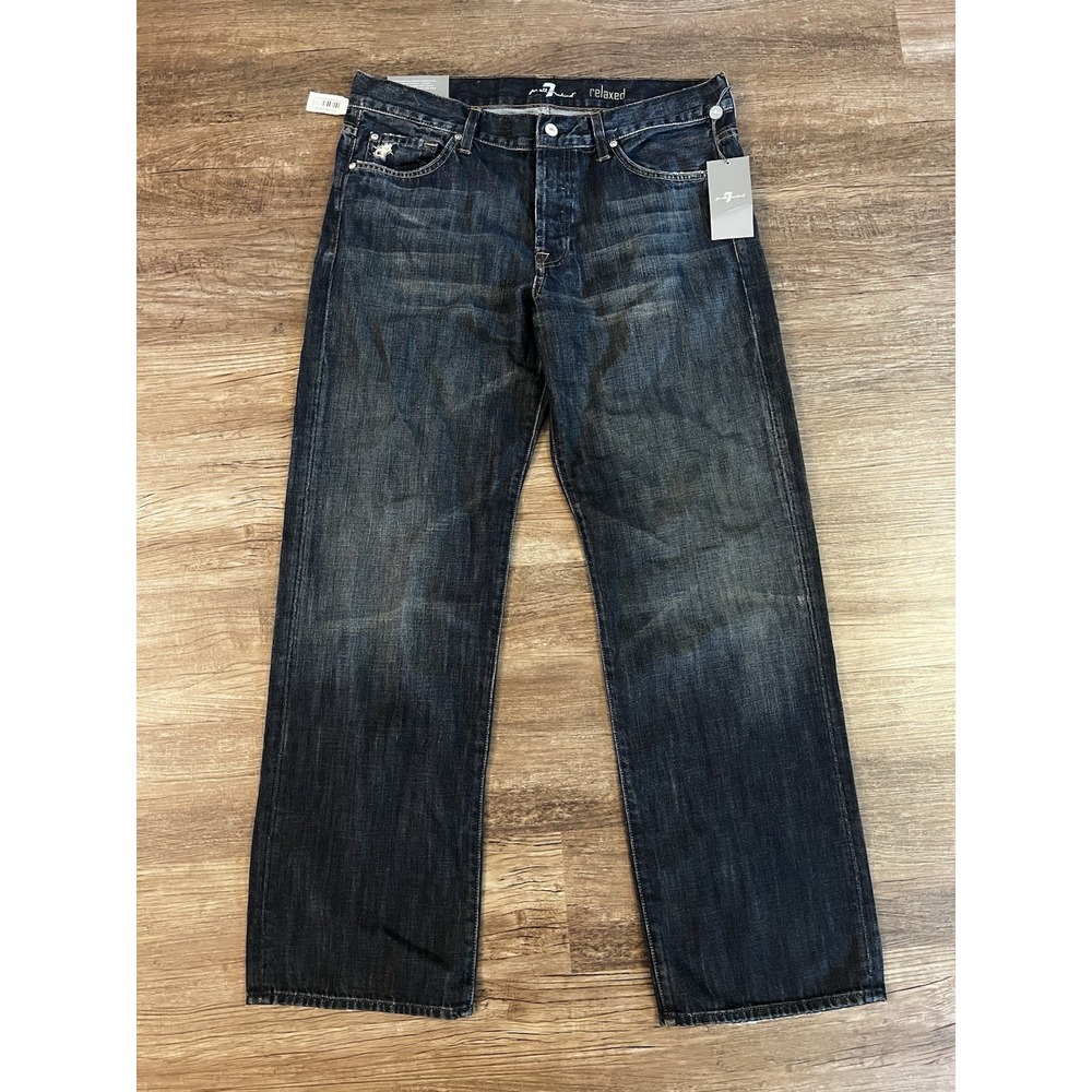 7 For All Mankind Men’s Dark Wash Bootcut Jeans